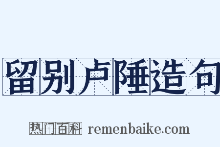 留别卢陲造句是什么意思的图片